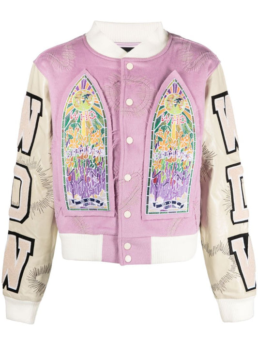 Pink Namesake Embroidered Bomber Jacket
