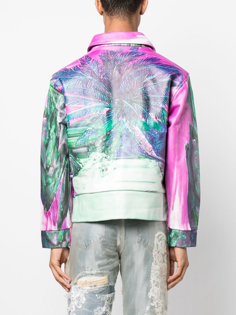 Pink Coastline Leather Jacket