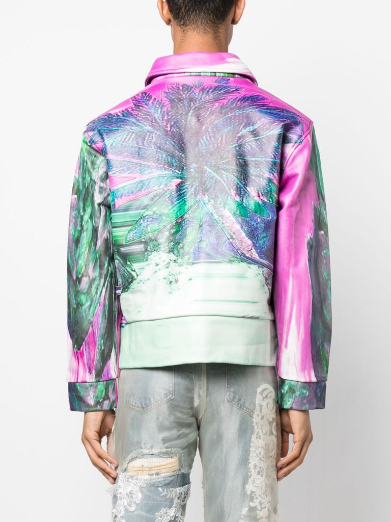 Pink Coastline Leather Jacket