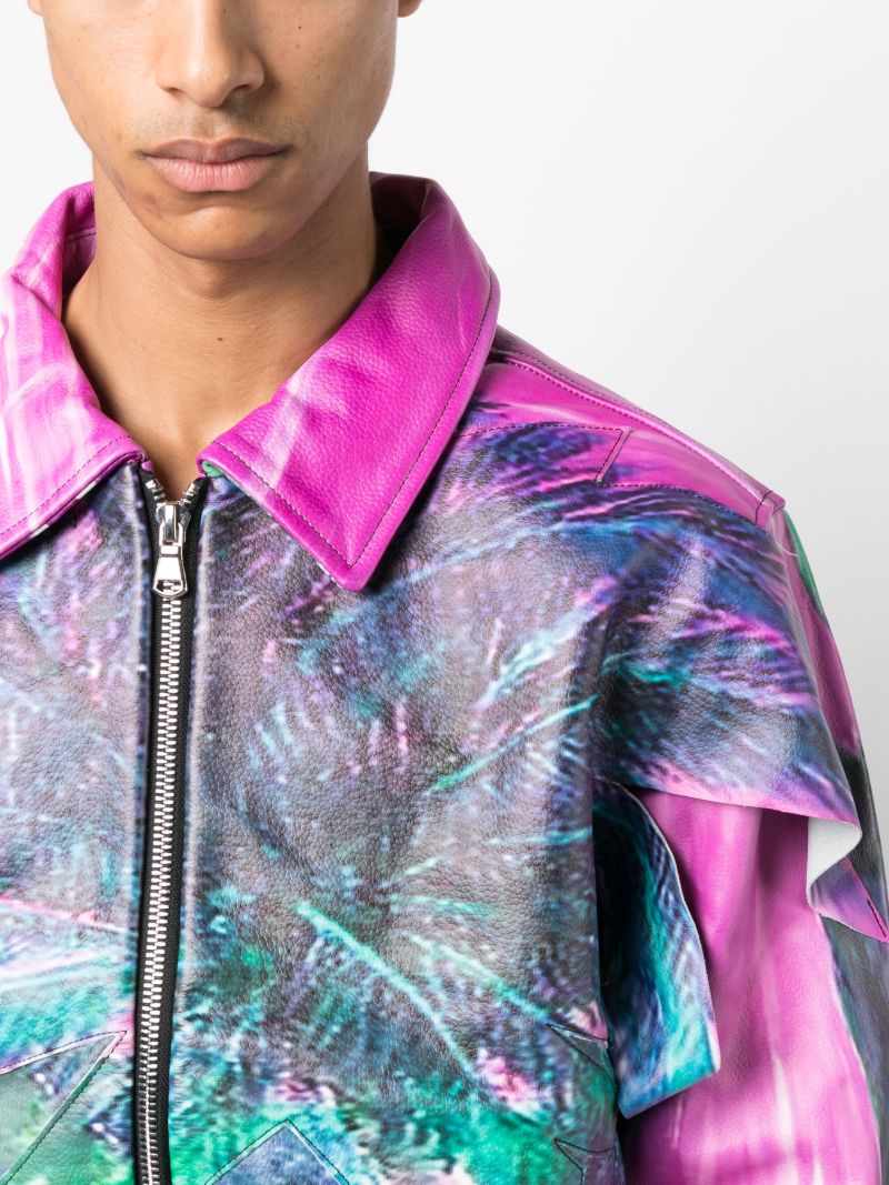 Pink Coastline Leather Jacket