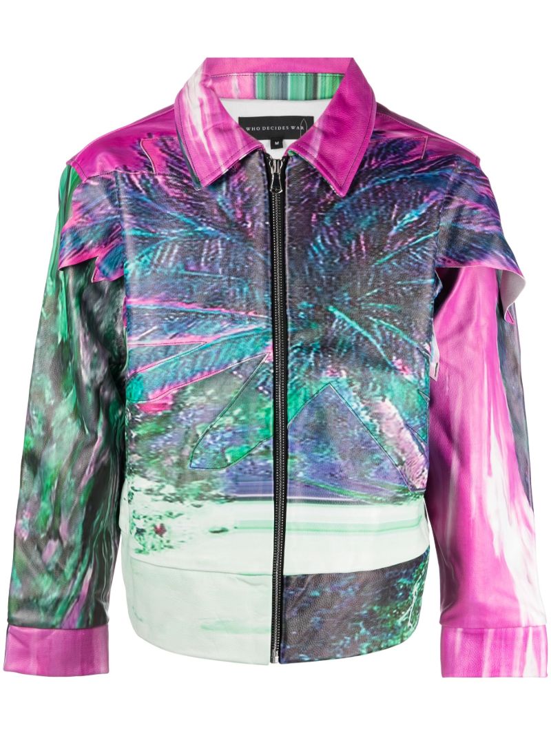 Pink Coastline Leather Jacket