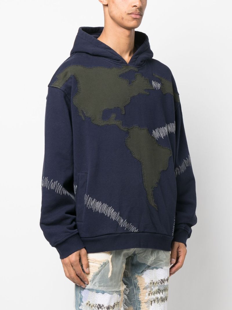 Blue Pangia Cotton Hoodie