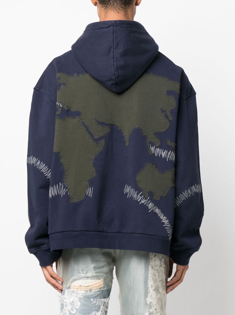 Blue Pangia Cotton Hoodie