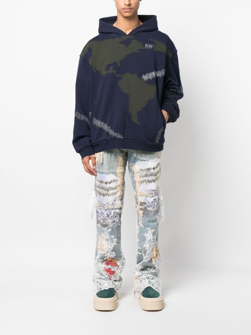 Blue Pangia Cotton Hoodie