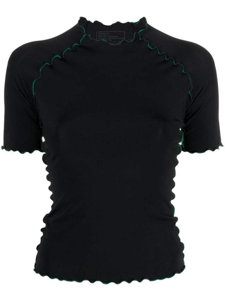 Black Lettuce Trim T-shirt