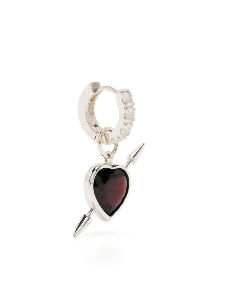 Sterling Silver Pierced Heart Earring