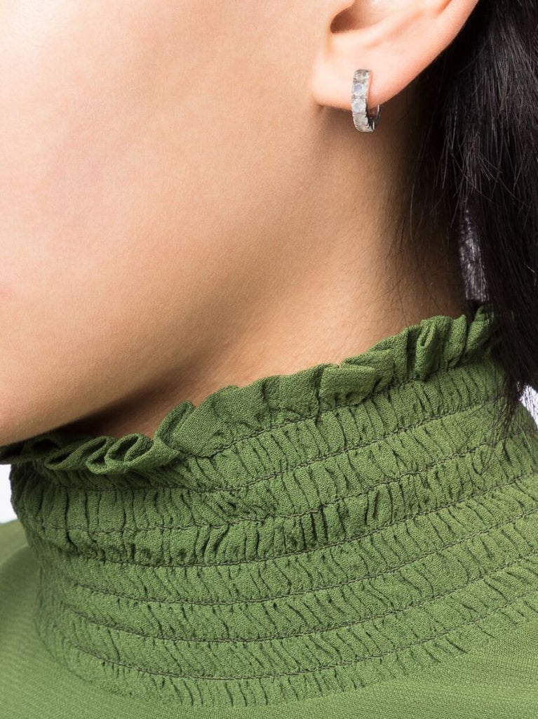 Sterling Silver Pierced Heart Earring
