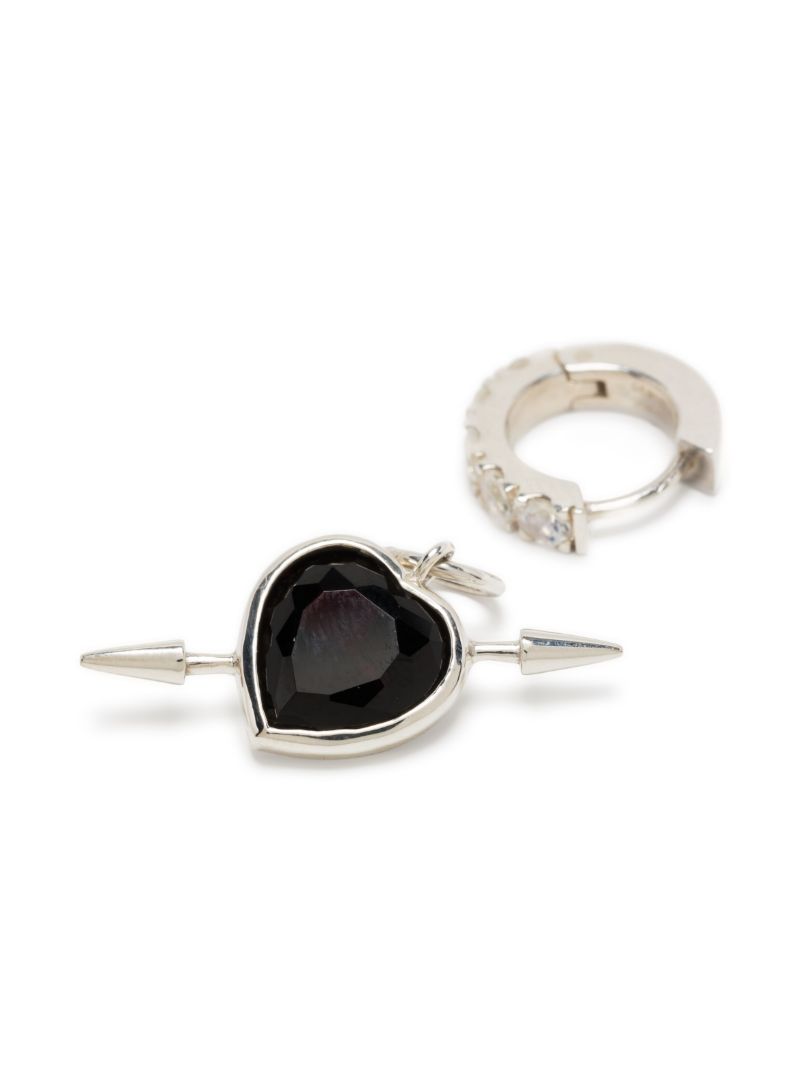 Sterling Silver Pierced Heart Earring