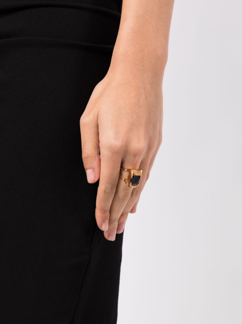 Gold-plated Jaw Spinel Ring