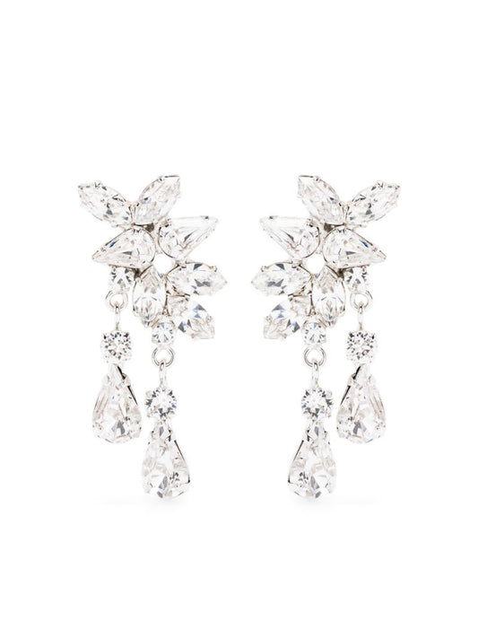 Silver-tone Delia Crystal Drop Earrings