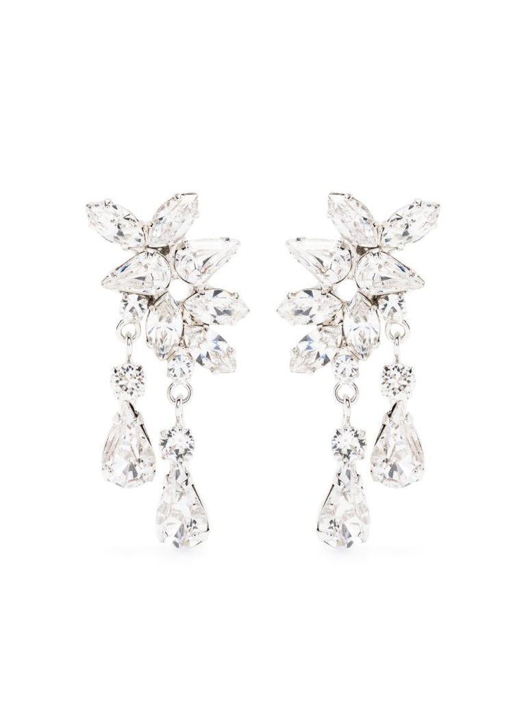 Silver-tone Delia Crystal Drop Earrings