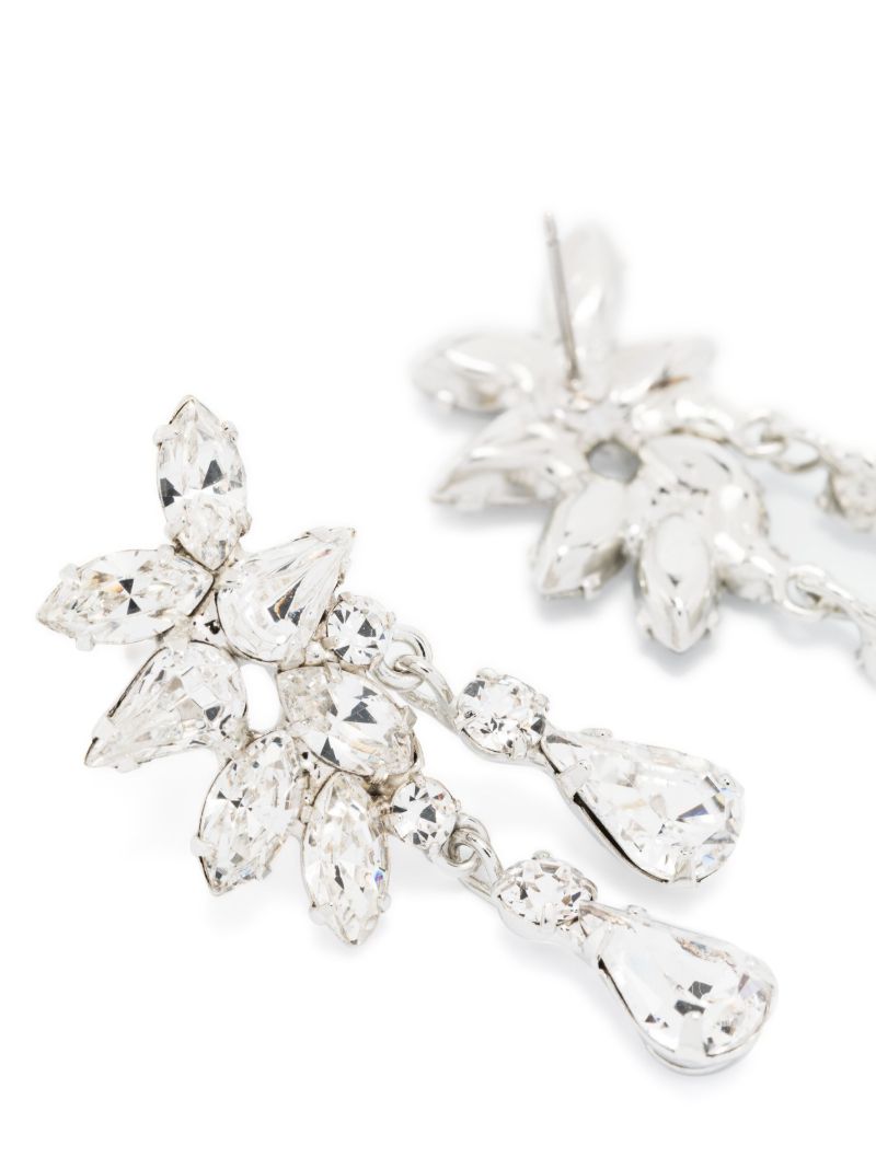 Silver-tone Delia Crystal Drop Earrings