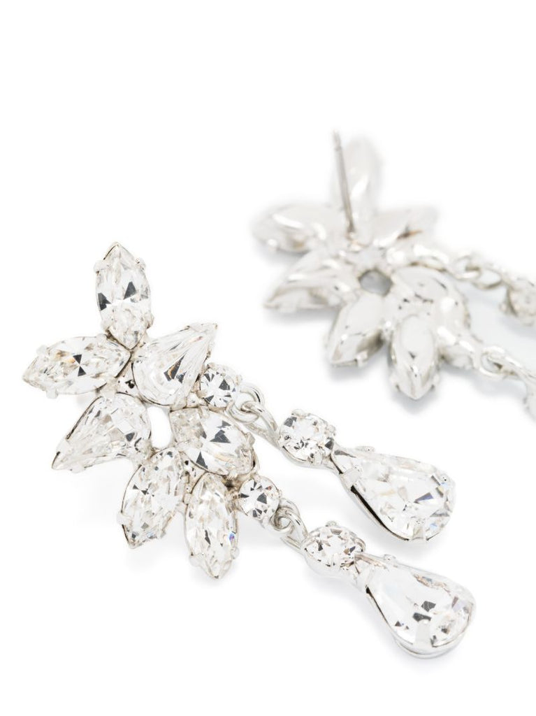 Silver-tone Delia Crystal Drop Earrings