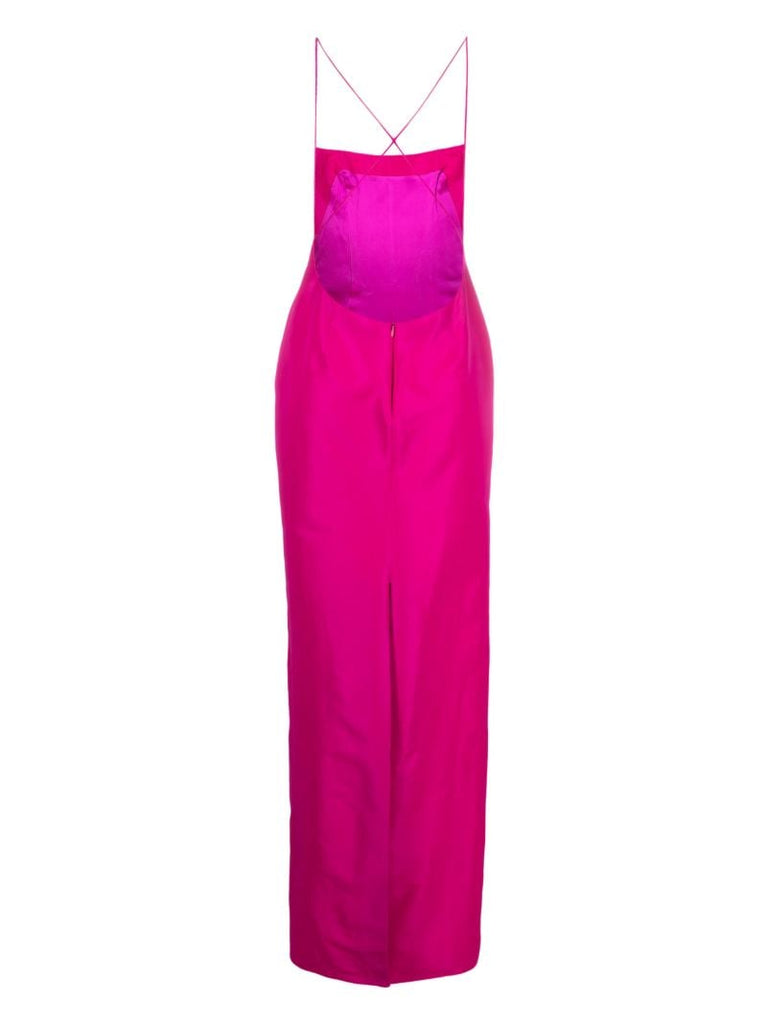Pink Open Back Gown