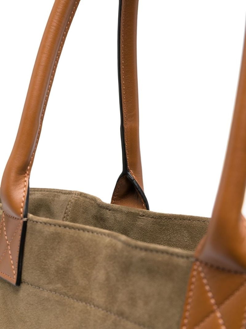 Green Embroidered Logo Tote Bag