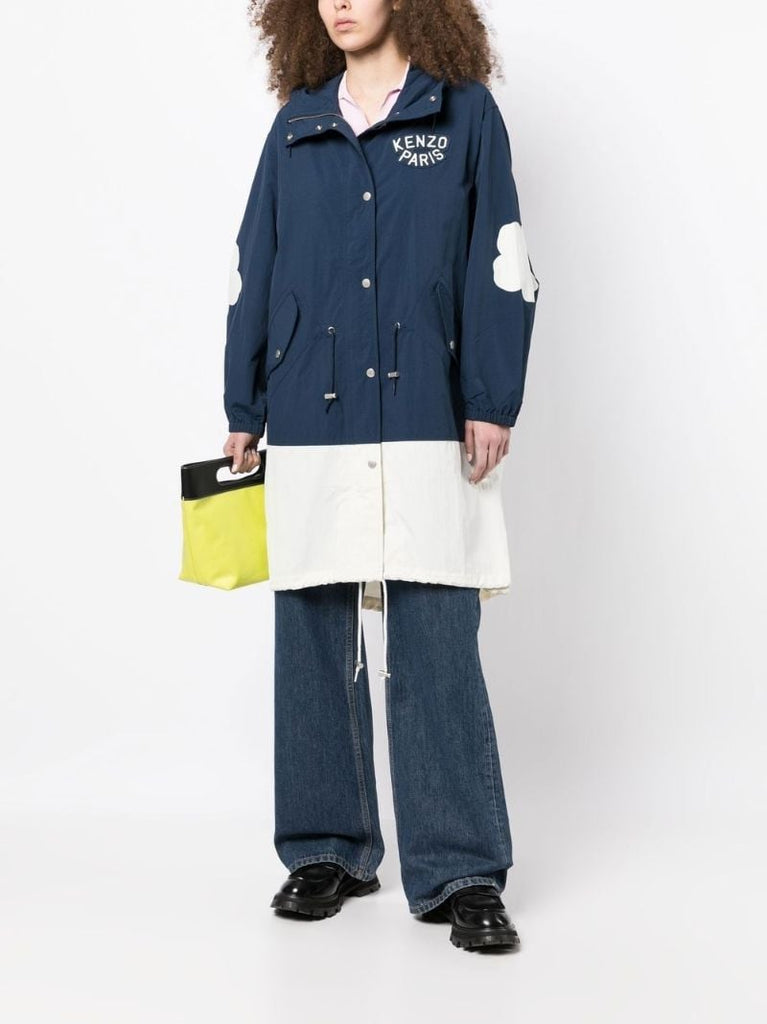 Blue Sailor Logo Print Windbreaker