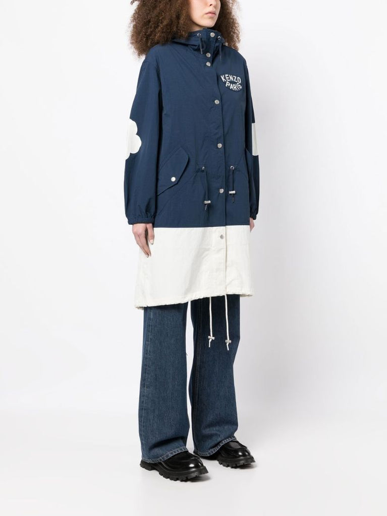 Blue Sailor Logo Print Windbreaker