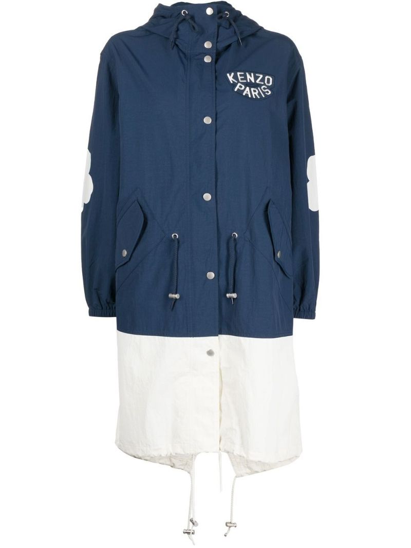 Blue Sailor Logo Print Windbreaker