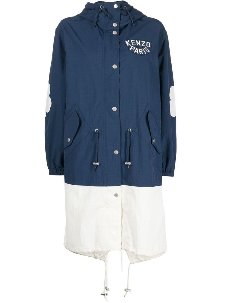 Blue Sailor Logo Print Windbreaker