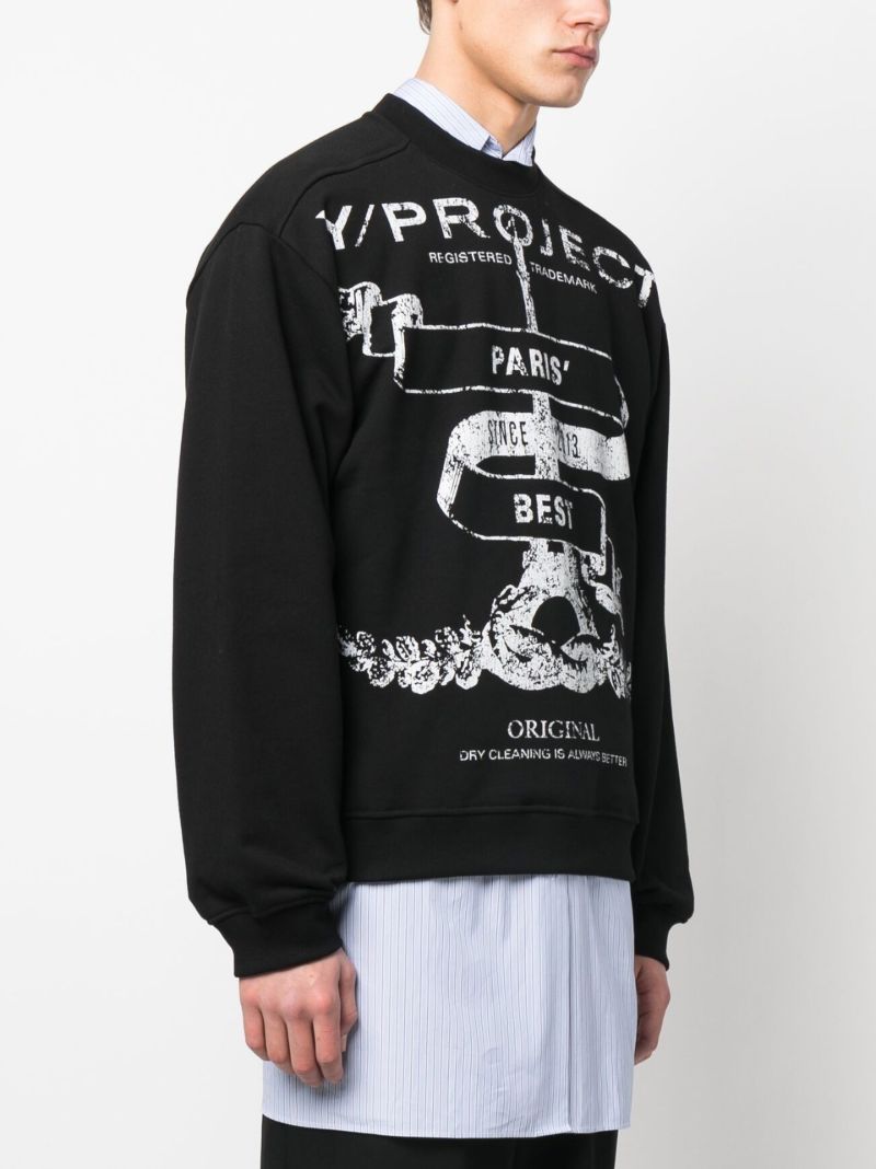 Black Paris Best Mesh Sweatshirt