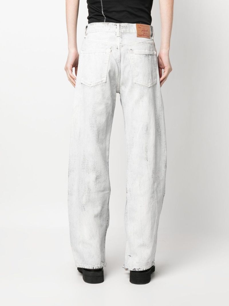 White Tudor Straight-leg Jeans