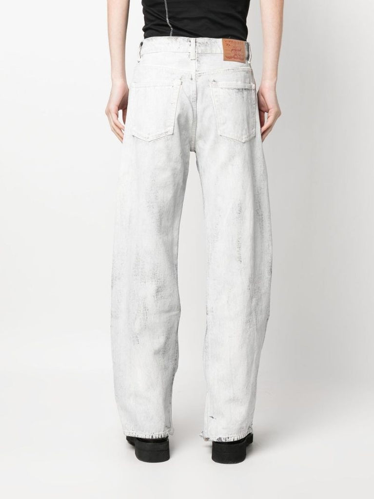 White Tudor Straight-leg Jeans