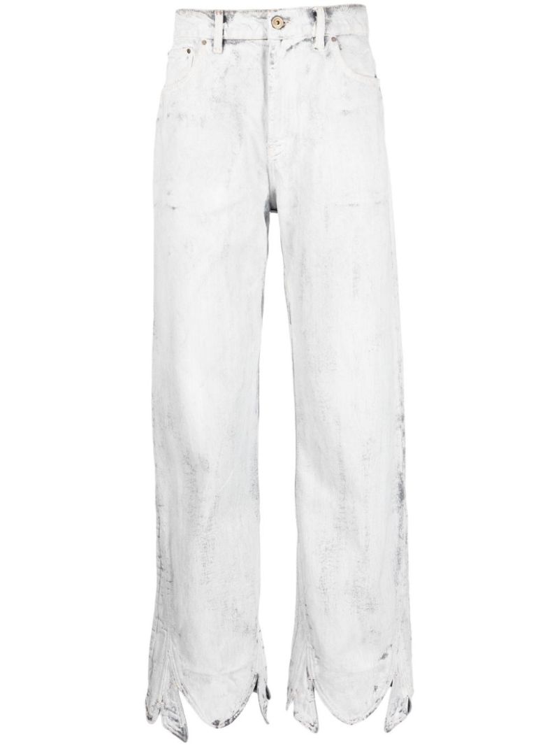 White Tudor Straight-leg Jeans