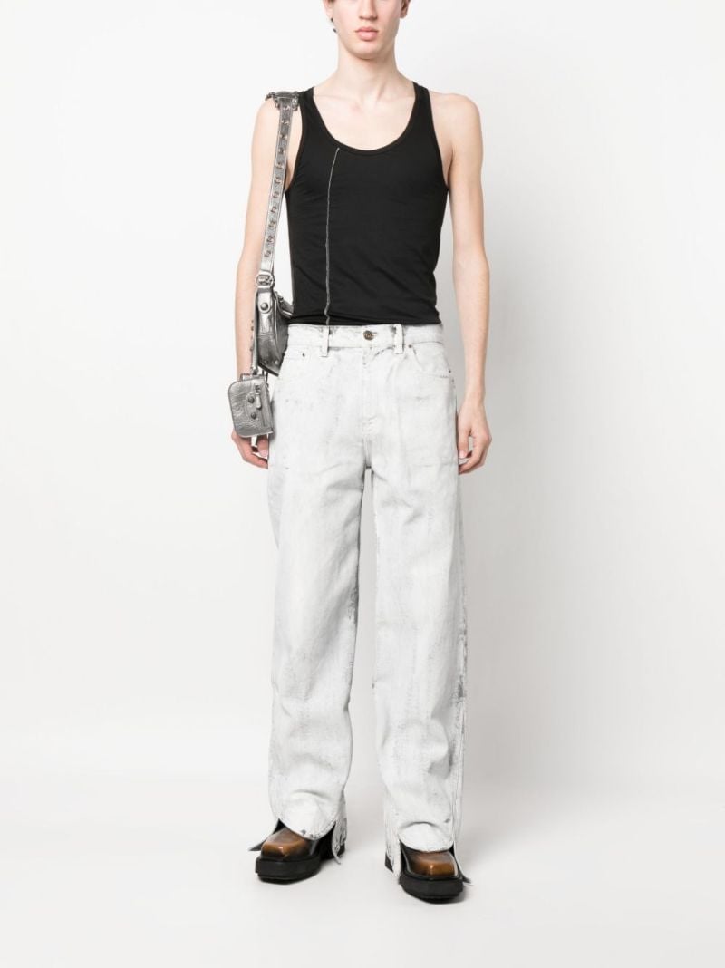 White Tudor Straight-leg Jeans