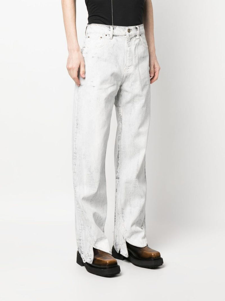 White Tudor Straight-leg Jeans