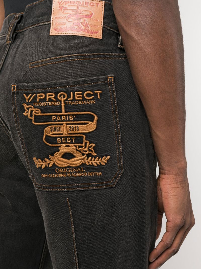 Black Straight Leg Denim Jeans