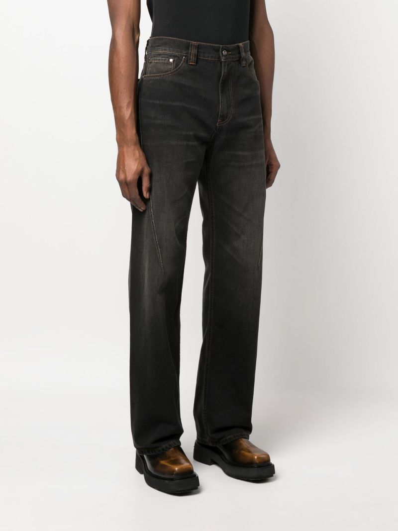 Black Straight Leg Denim Jeans