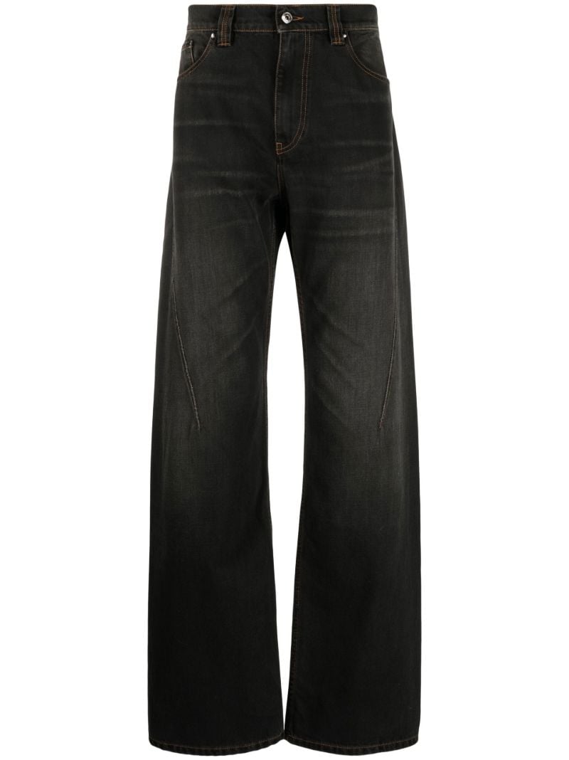 Black Straight Leg Denim Jeans