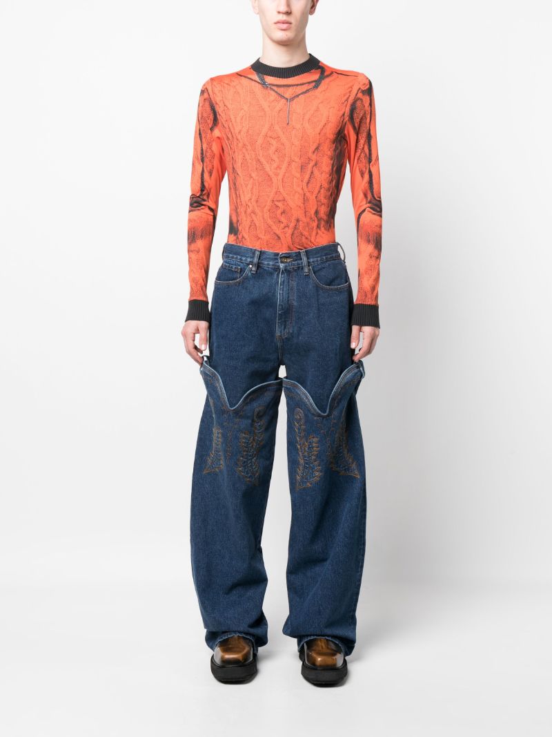 Blue Cowboy Cuff Jeans
