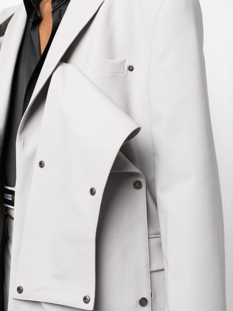 Grey Snap Panel Blazer