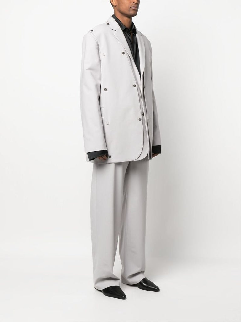 Grey Snap Panel Blazer