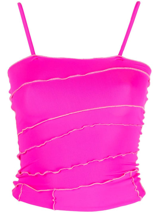 Pink Ruched Camisole Top