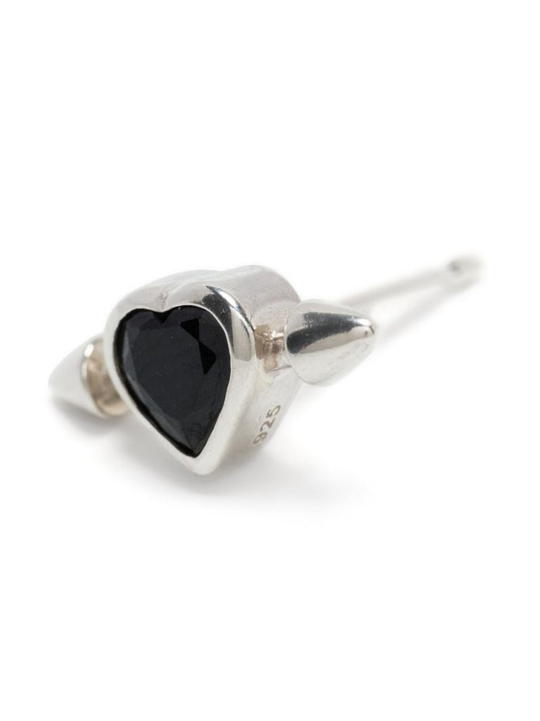 Sterling Silver Pierced Heart Earring