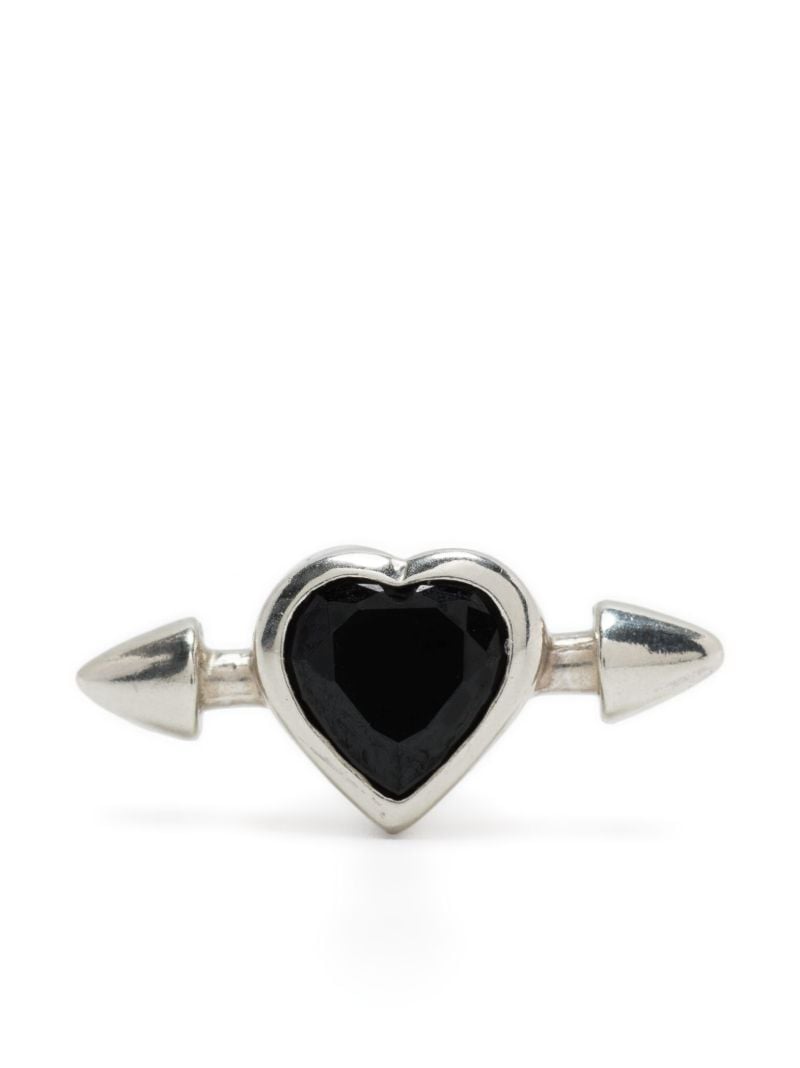 Sterling Silver Pierced Heart Earring