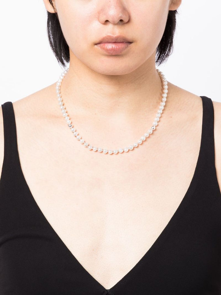 White Freshwater Pearl Beaded Necklace