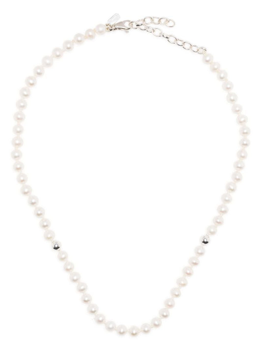 White Freshwater Pearl Beaded Necklace