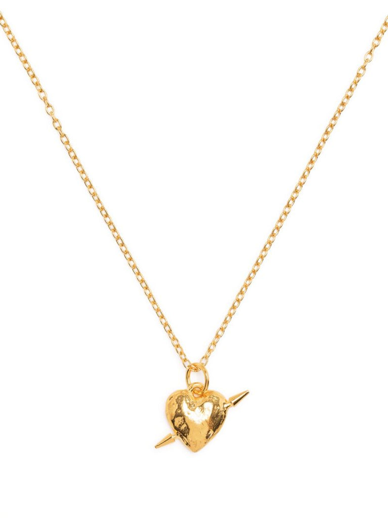 Gold-plated Tuvstarr's Heart Pendant Necklace