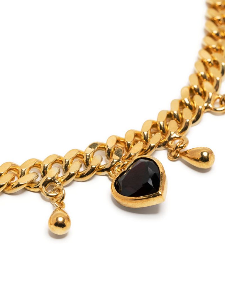 Gold-plated Drop of Heart Pendant Necklace