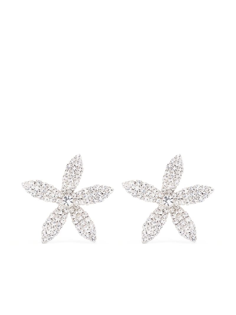 Silver-tone Elena Crystal Stud Earrings