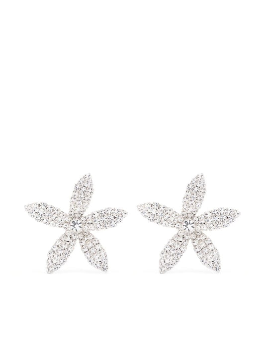 Silver-tone Elena Crystal Stud Earrings