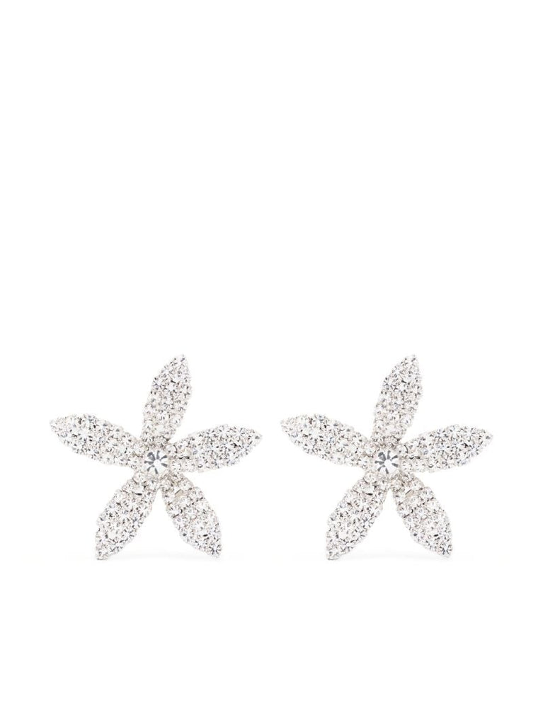 Silver-tone Elena Crystal Stud Earrings