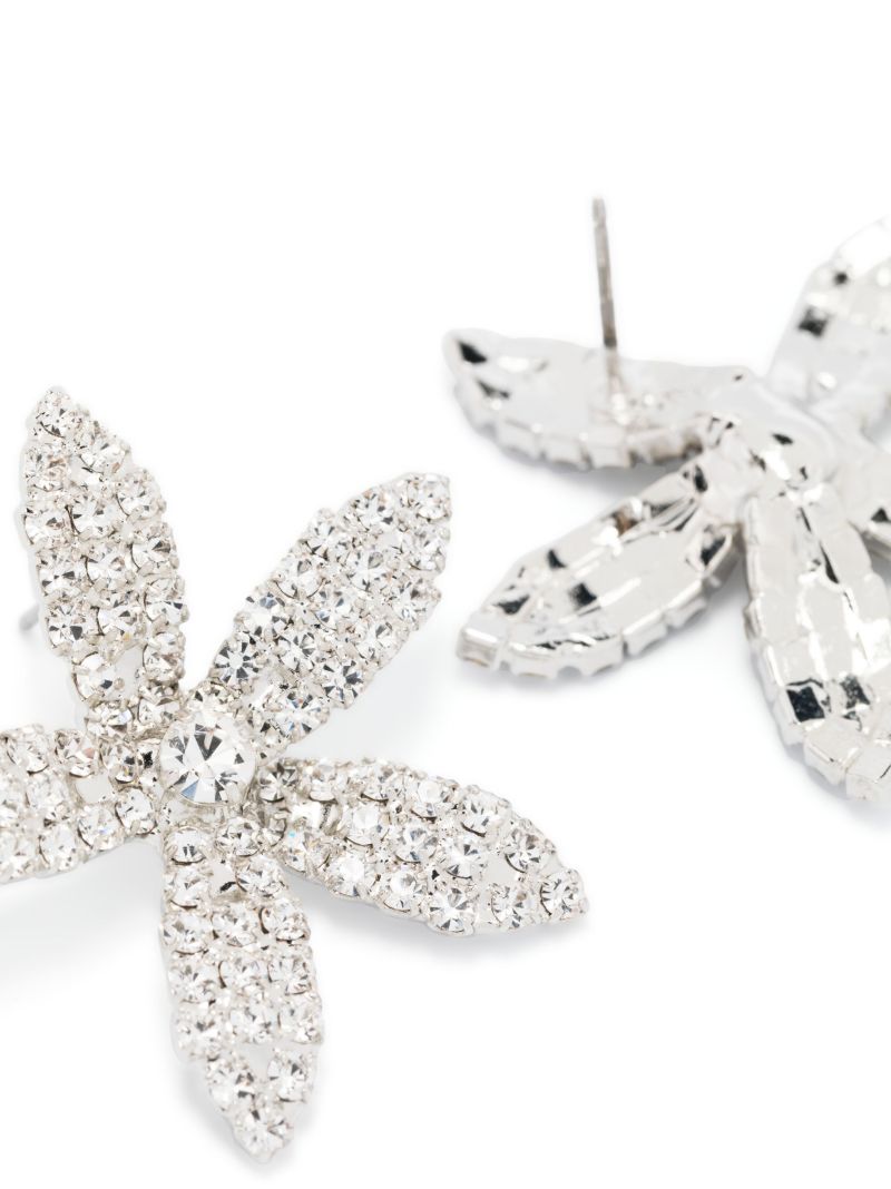 Silver-tone Elena Crystal Stud Earrings