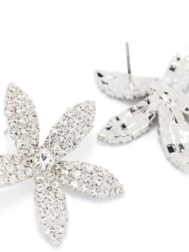 Silver-tone Elena Crystal Stud Earrings