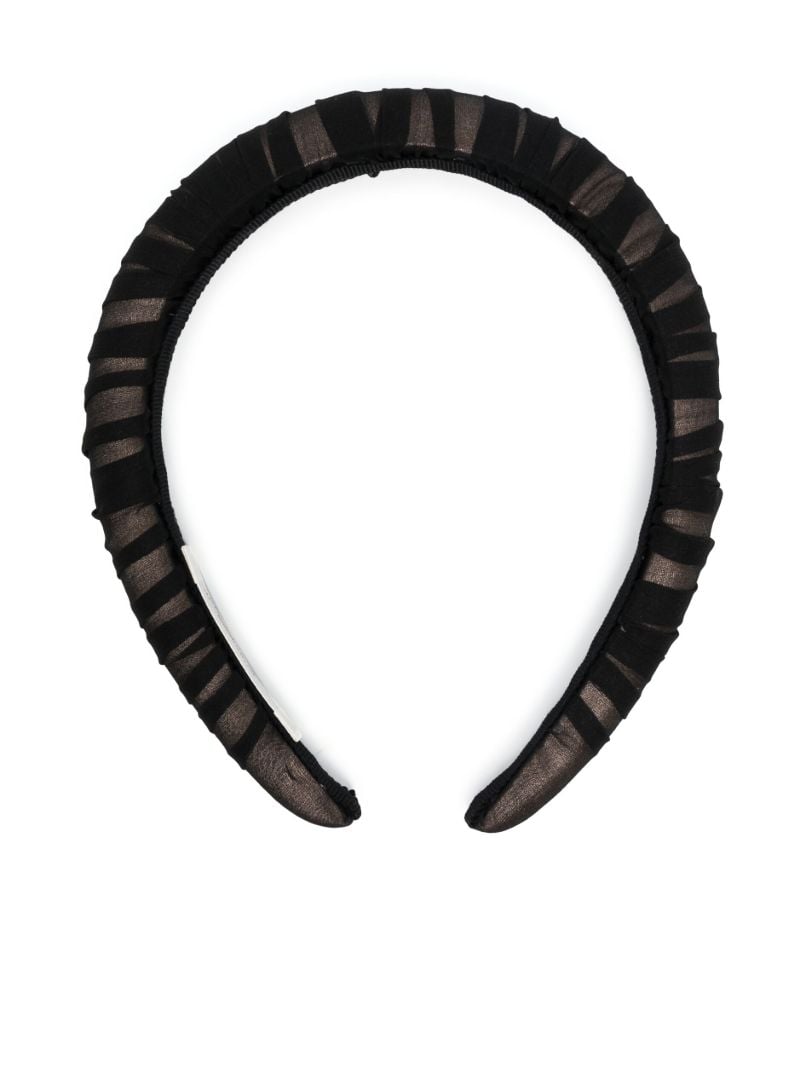 Black Tatiana Chiffon Headband