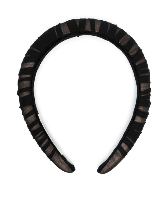 Black Tatiana Chiffon Headband