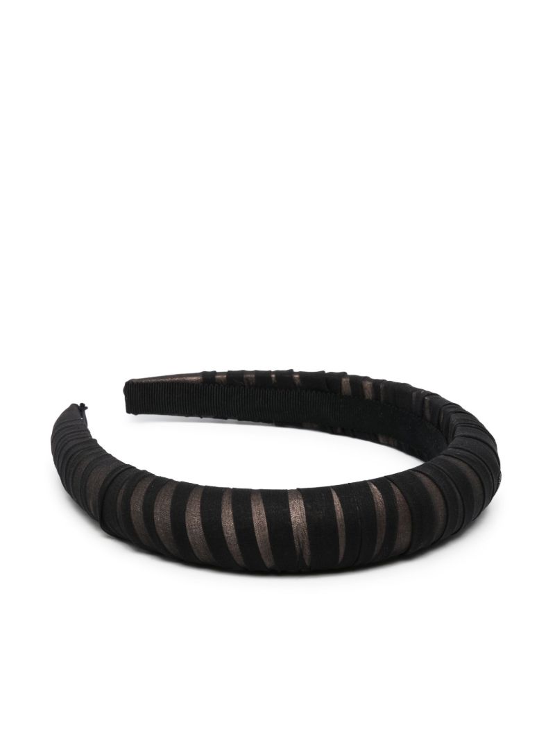 Black Tatiana Chiffon Headband